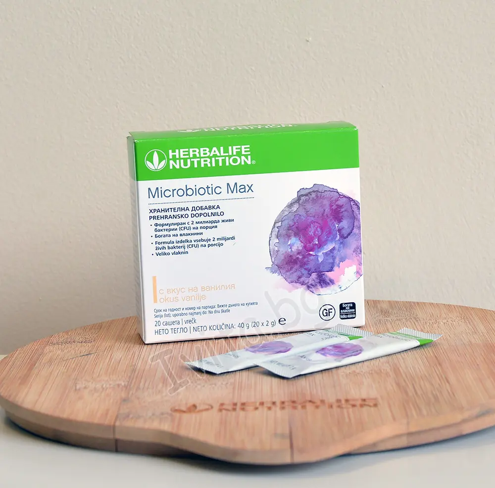 Microbiotic-Max Microbiotic Max хранителна добавка с вкус на ванилия 20 сашета x 2g